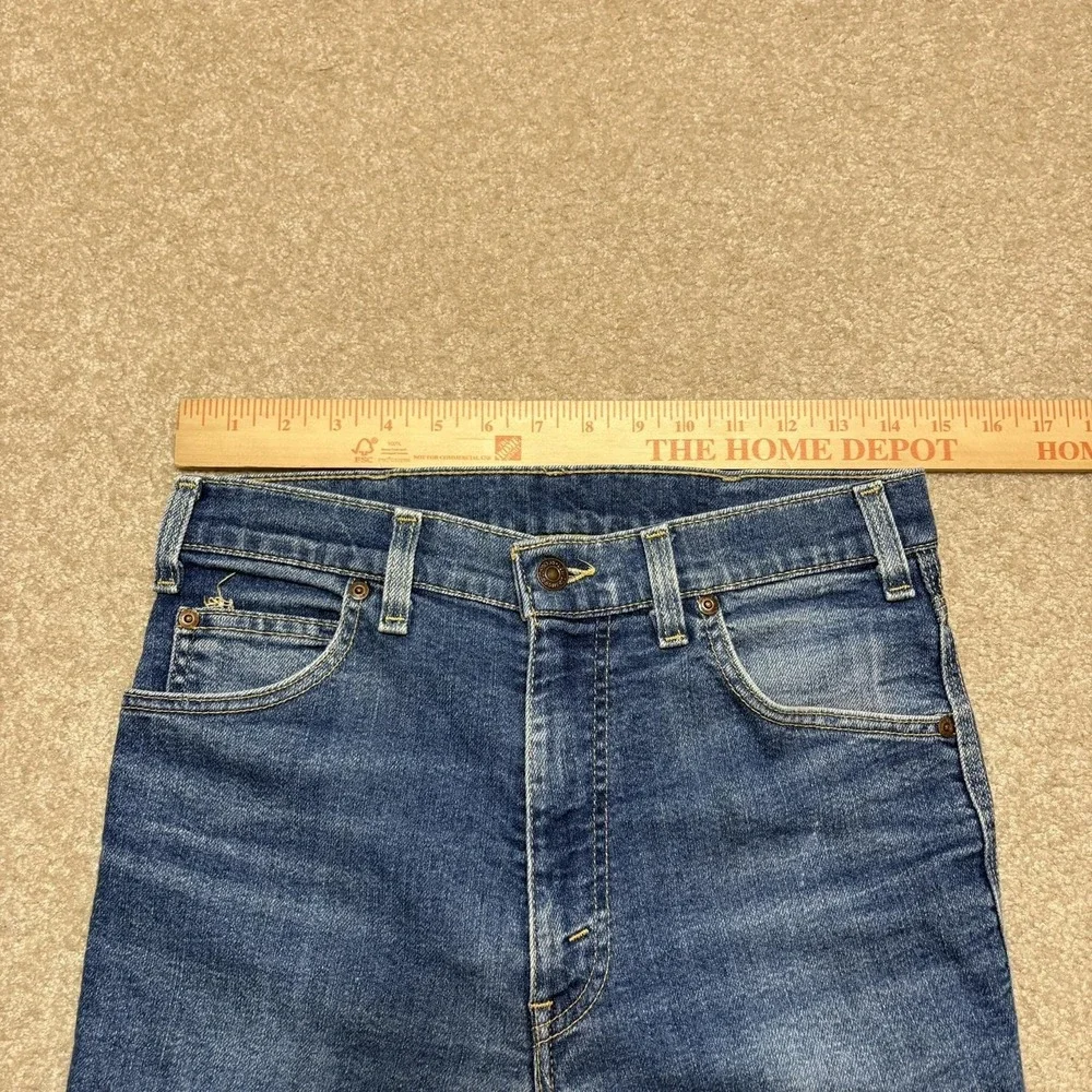 Vtg 70s Levis Movin On Jeans 29x30 Blue Flare Bootcut Cowboy Denim Talon Zip USA